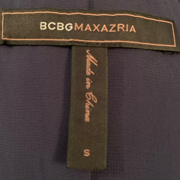 NWOT BCBG sequin and chiffon navy tank. - Picture 6 of 6